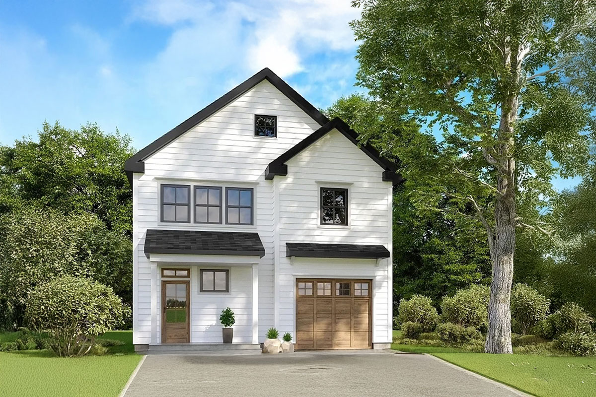 Front elevation of a classic Connecticut home